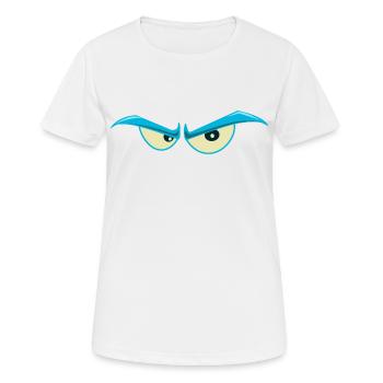 Mauvais regard T-shirt &sweat à capuche - yeux bleus, mauvais yeux - T-shirt respirant Femme - blanc - Devant - AI Model Female 172 dark (172cm)