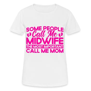 Midwife LD Work Obstetrician Gift - Women's Breathable T-Shirt - white - Front - AI Model Female 172 dark (172cm)