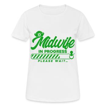 Doula Obstétricien Cadeau - T-shirt respirant Femme - blanc - Devant - AI Model Female 172 dark (172cm)