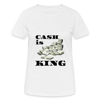 L'argent est le roi de la bourse - T-shirt respirant Femme - blanc - Devant - AI Model Female 172 dark (172cm)
