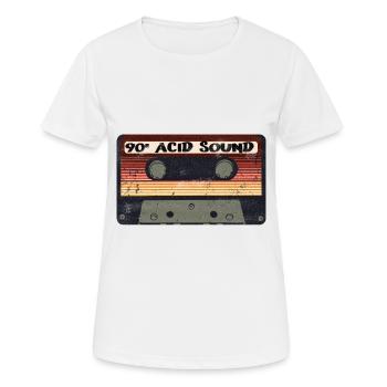 Acid Kassette Club 90er Techno Berlin Rave Trance - Frauen T-Shirt atmungsaktiv - Weiß - Vorne - AI Model Female 172 dark (172cm)