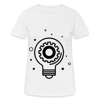 Ampoule - Lampe d’ampoule Lumière - T-shirt respirant Femme - blanc - Devant - AI Model Female 172 dark (172cm)