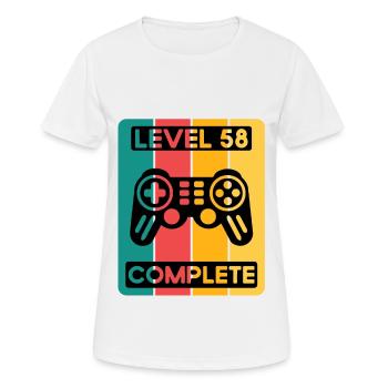 58ème Anniversaire Chemise Gamer Gambler Hommes Cadeau - T-shirt respirant Femme - blanc - Devant - AI Model Female 172 dark (172cm)