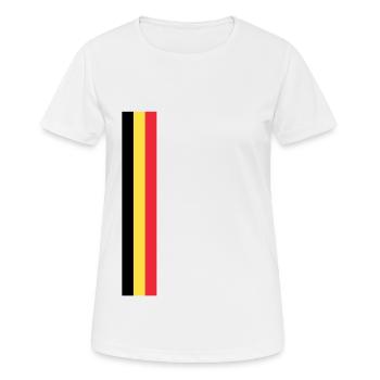 Drapeau belge Belgique Drapeau belge Belge - T-shirt respirant Femme - blanc - Devant - AI Model Female 172 dark (172cm)