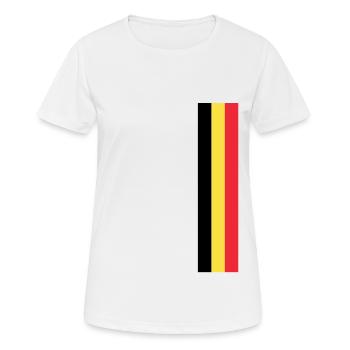 Belgian flag Belgium Flag Belgian Belgian - Women's Breathable T-Shirt - white - Front - AI Model Female 172 dark (172cm)
