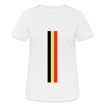 Belgian flag Belgium Flag Belgian Belgian - Women's Breathable T-Shirt - white - Front - AI Model Female 172 dark (172cm)