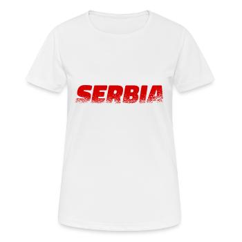 Serbie Drapeau Srbija Couleurs serbes Yougoslavie - T-shirt respirant Femme - blanc - Devant - AI Model Female 172 dark (172cm)