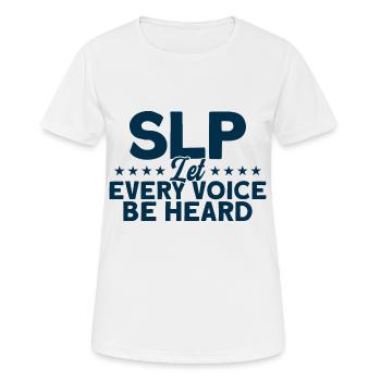 Logopäde Therapie-Assistent Sprachtherapie Geschen - Frauen T-Shirt atmungsaktiv - Weiß - Vorne - AI Model Female 172 dark (172cm)