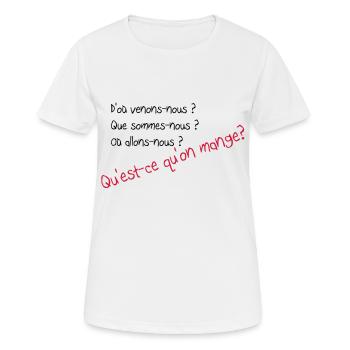 Citations - T-shirt respirant Femme - blanc - Devant - AI Model Female 172 dark (172cm)