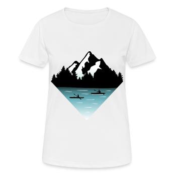 Kayakers, Forrest and Mountains - Canoeing - T-shirt respirant Femme - blanc - Devant - AI Model Female 172 dark (172cm)