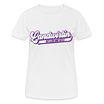 Landwirtin mit Leib & Seele | Farben änderbar - Frauen T-Shirt atmungsaktiv - Weiß - Vorne - AI Model Female 172 dark (172cm)