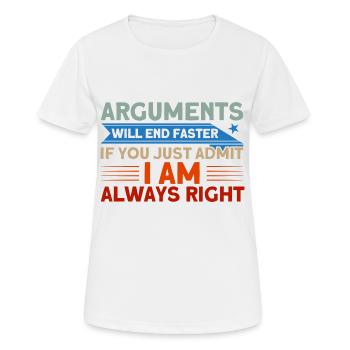 Irony Sarcasm Sarcastic gift - Women's Breathable T-Shirt - white - Front - AI Model Female 172 dark (172cm)