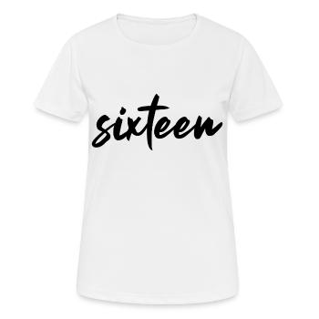 SEIZE 16E ANNIVERSAIRE - T-shirt respirant Femme - blanc - Devant - AI Model Female 172 dark (172cm)