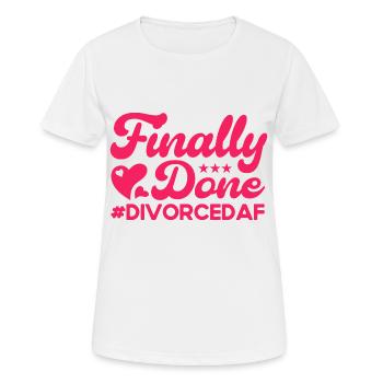 Scheidung Ex Partner Auflösung der Ehe Geschenk - Frauen T-Shirt atmungsaktiv - Weiß - Vorne - AI Model Female 172 dark (172cm)
