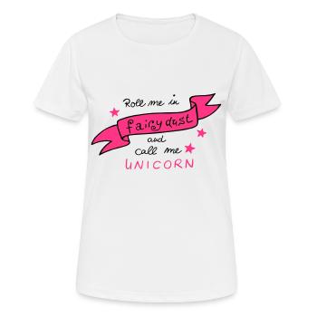 Fairydust Unicorn Einhorn Geschenk - Frauen T-Shirt atmungsaktiv - Weiß - Vorne - AI Model Female 172 dark (172cm)