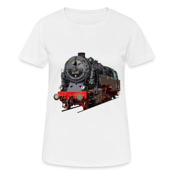 Dampflok 95 027 - Frauen T-Shirt atmungsaktiv - Weiß - Vorne - AI Model Female 172 dark (172cm)