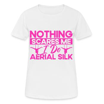 Aerial Yoga Aerial Acrobats Aerial Yoga Gymnasts - Women's Breathable T-Shirt - white - Front - AI Model Female 172 dark (172cm)
