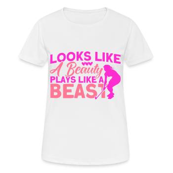Indoor Field Hockey Team Sports Field Hockey Game - Women's Breathable T-Shirt - white - Front - AI Model Female 172 dark (172cm)