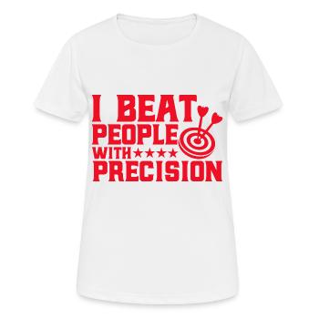 Dart Throw Dart Hobby Dartboard Gift - Women's Breathable T-Shirt - white - Front - AI Model Female 172 dark (172cm)
