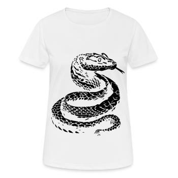 Silhouette de serpent - T-shirt respirant Femme - blanc - Devant - AI Model Female 172 dark (172cm)