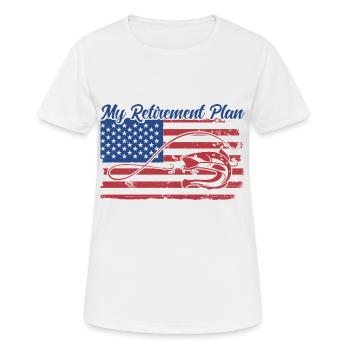 My Retirement Plan Catfish Fishing Gift - Women's Breathable T-Shirt - white - Front - AI Model Female 172 dark (172cm)