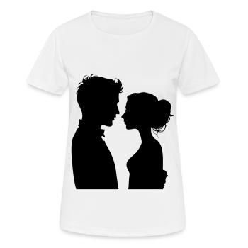 Couple Wedding Couple Marriage - Women's Breathable T-Shirt - white - Front - AI Model Female 172 dark (172cm)