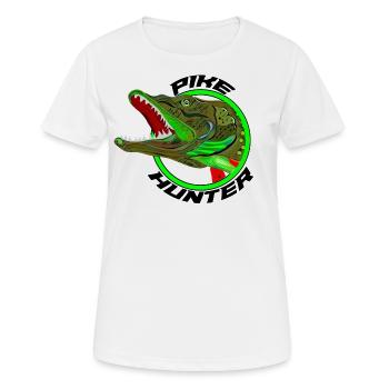Pike hunter - Women's Breathable T-Shirt - white - Front - AI Model Female 172 dark (172cm)