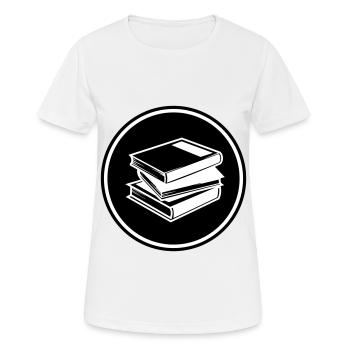 Lire des livres - T-shirt respirant Femme - blanc - Devant - AI Model Female 172 dark (172cm)