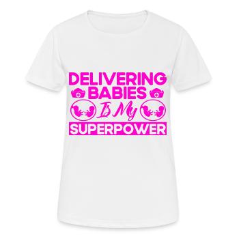 Obstetrician Obstetrician Doula Gift - Women's Breathable T-Shirt - white - Front - AI Model Female 172 dark (172cm)