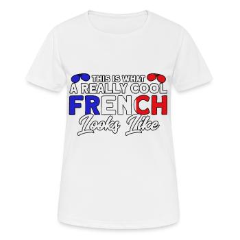 French Flag French Roots Gift - Women's Breathable T-Shirt - white - Front - AI Model Female 172 dark (172cm)