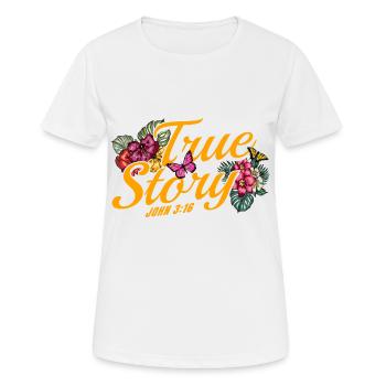 Christian Inspirational Jesus God Gift - Women's Breathable T-Shirt - white - Front - AI Model Female 172 dark (172cm)