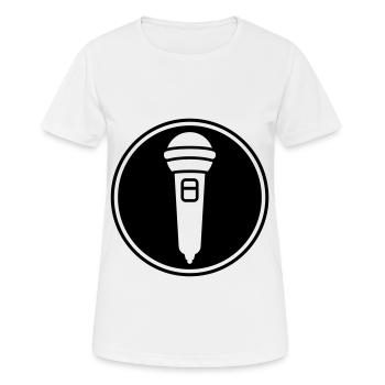 Microphone icon - Women's Breathable T-Shirt - white - Front - AI Model Female 172 dark (172cm)
