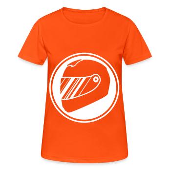 Racer helm racing - Women's Breathable T-Shirt - neon orange - Front - AI Model Female 172 dark (172cm)