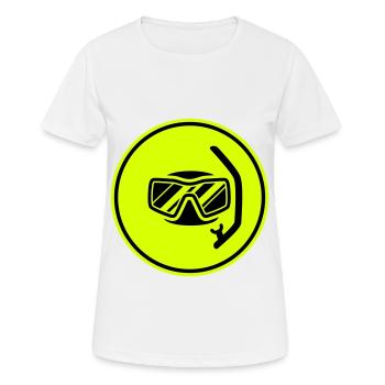 Taucherbrille kreis icon - Frauen T-Shirt atmungsaktiv - Weiß - Vorne - AI Model Female 172 dark (172cm)
