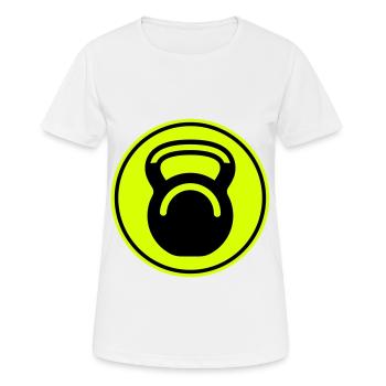 Hantel gewichte icon - Frauen T-Shirt atmungsaktiv - Weiß - Vorne - AI Model Female 172 dark (172cm)