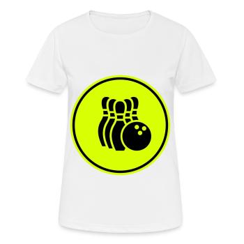 Kegeln Kegel Icon - Frauen T-Shirt atmungsaktiv - Weiß - Vorne - AI Model Female 172 dark (172cm)