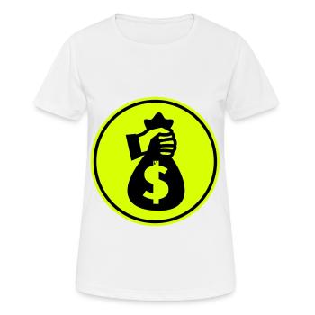 Money Money silhouette - Women's Breathable T-Shirt - white - Front - AI Model Female 172 dark (172cm)