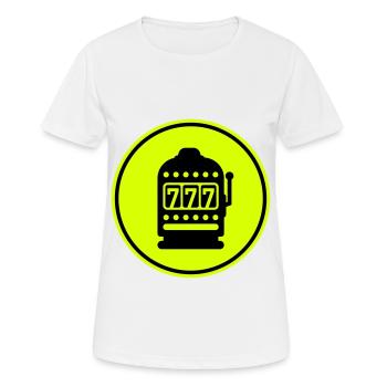 One-armed bandit silhouette icon - Women's Breathable T-Shirt - white - Front - AI Model Female 172 dark (172cm)