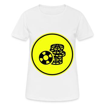 Icône de jeton de poker - T-shirt respirant Femme - blanc - Devant - AI Model Female 172 dark (172cm)