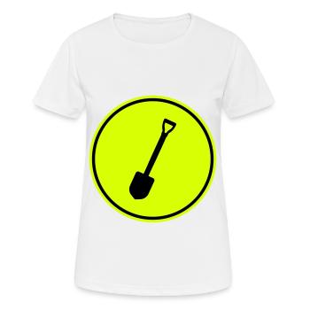 Schaufel icon Silhouette - Frauen T-Shirt atmungsaktiv - Weiß - Vorne - AI Model Female 172 dark (172cm)