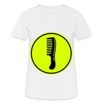 Icône de coiffeur peigne - T-shirt respirant Femme - blanc - Devant - AI Model Female 172 dark (172cm)
