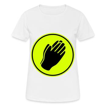 Beten Hände Icon - Frauen T-Shirt atmungsaktiv - Weiß - Vorne - AI Model Female 172 dark (172cm)