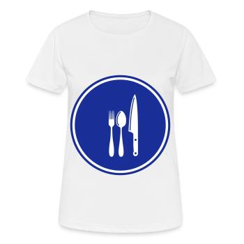 Fork Cutlery - Women's Breathable T-Shirt - white - Front - AI Model Female 172 dark (172cm)