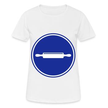 Küchenrolle Nudelholz - Frauen T-Shirt atmungsaktiv - Weiß - Vorne - AI Model Female 172 dark (172cm)