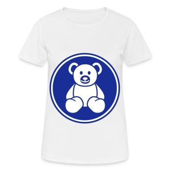 Ours en peluche - T-shirt respirant Femme - blanc - Devant - AI Model Female 172 dark (172cm)