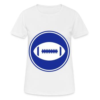 Icône de l’icône Football - T-shirt respirant Femme - blanc - Devant - AI Model Female 172 dark (172cm)