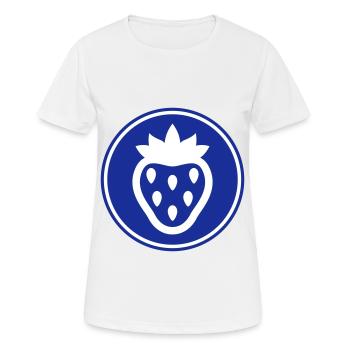Icône de l’icône de la fraise - T-shirt respirant Femme - blanc - Devant - AI Model Female 172 dark (172cm)