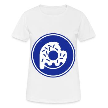 Eating donut - Women's Breathable T-Shirt - white - Front - AI Model Female 172 dark (172cm)