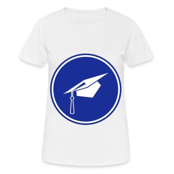Symbole de l’élève - T-shirt respirant Femme - blanc - Devant - AI Model Female 172 dark (172cm)