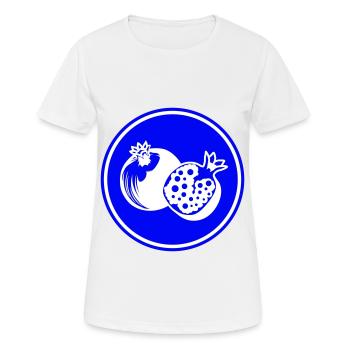 Granatapfel obst - Frauen T-Shirt atmungsaktiv - Weiß - Vorne - AI Model Female 172 dark (172cm)